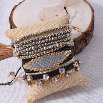 

Rttooas Fashion Women Bracelet Pulseras Mujer 2020 CZ Jewelry Tassel Handmade Woven Charm Bracelets Armband