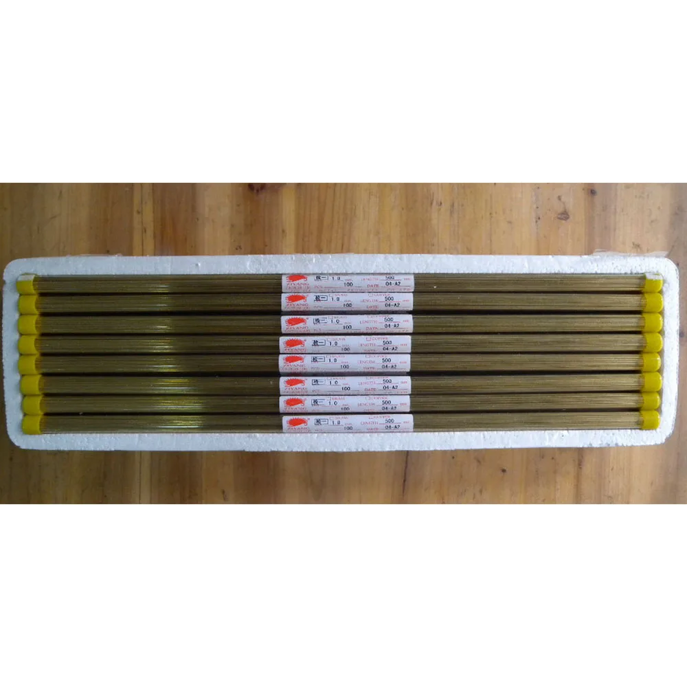 Ziyang Drill Hole Brass Electrode Tube Single Hole OD1.0*500mm ID 0.3mm for EDM Drilling Machine