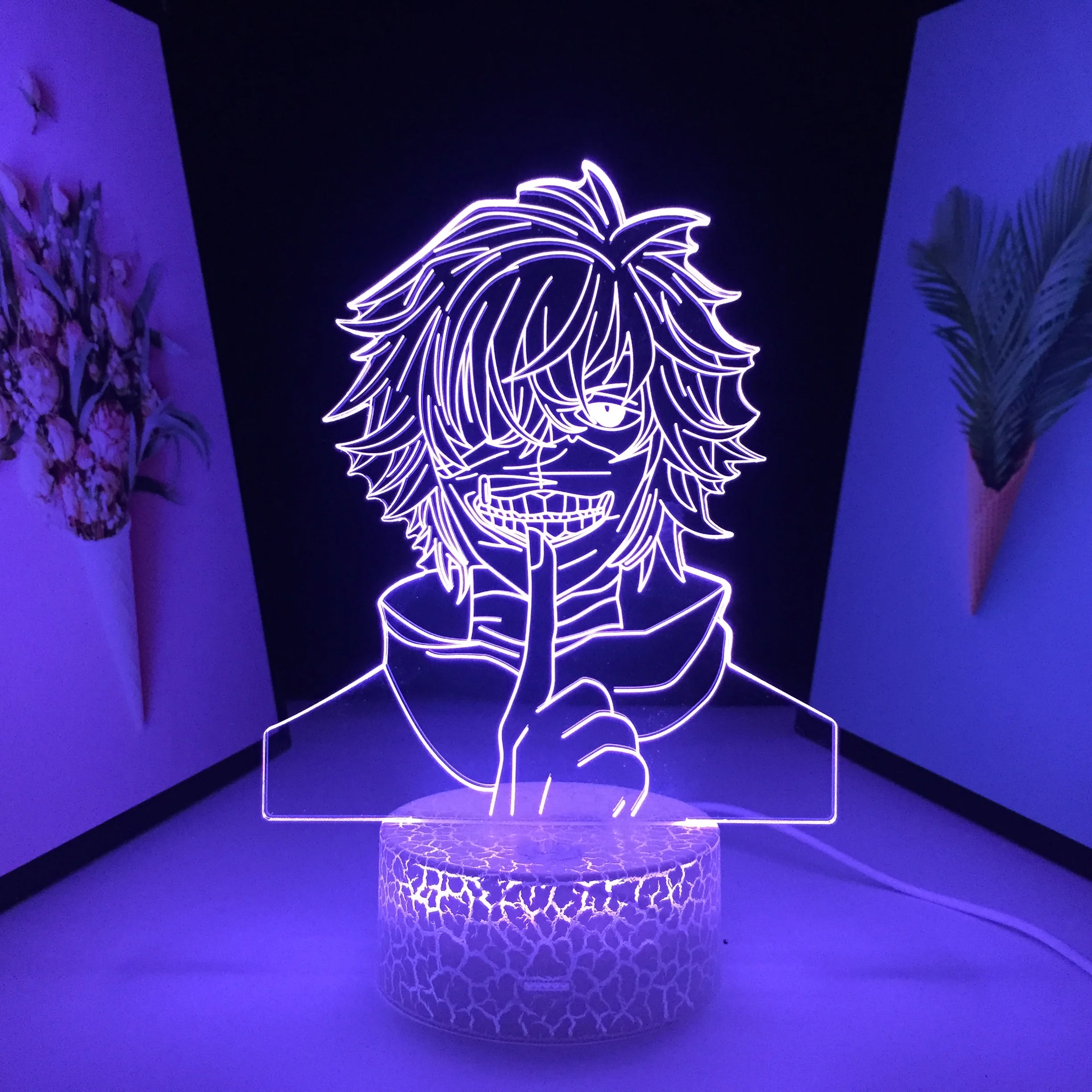 

Tokyo Ghoul Ken Kaneki Figure 3D LED Lamp for Home Decoration Anime Cool Birthday Gift Nightlight Manga Acrylic Night Light