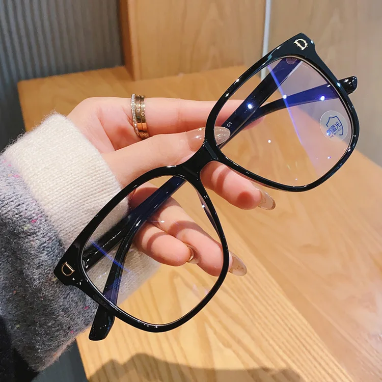 Uvlaik Transparent Computer Glasses Frame Women Men Anti Blue 