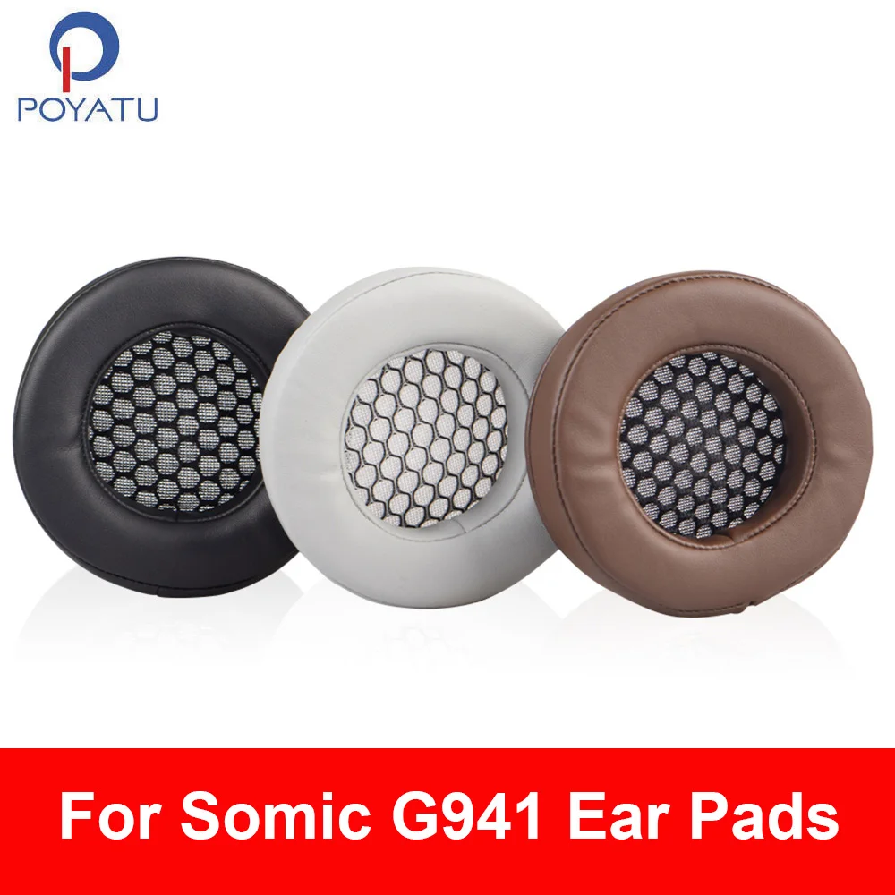 

POYATU Earphone Accessories For Somic G941 Ear Pads Headphone Earpads Replacement Cushion Repair Parts Earmuff Cover Leather