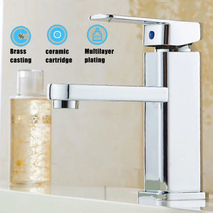 Экономичный Badarmatur Wasserhahn Waschtisch Mischbatterie Einhebelmischer Waschbecken Bad Toilette ds99