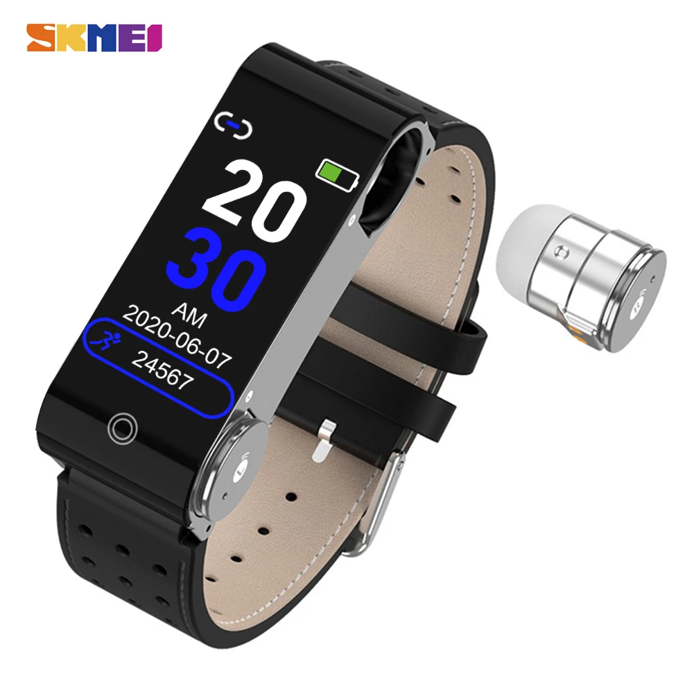 Умный Браслет SKMEI L890 Bluetooth-совместим 5 0 с двумя беспроводными TWS наушниками