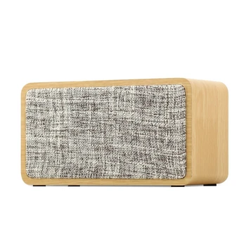 

A+Wireless Mini Speakers Portable Bluetooth Speaker for Phone o Home Stereo Music Player Cloth Wooden Outdoor Speaker