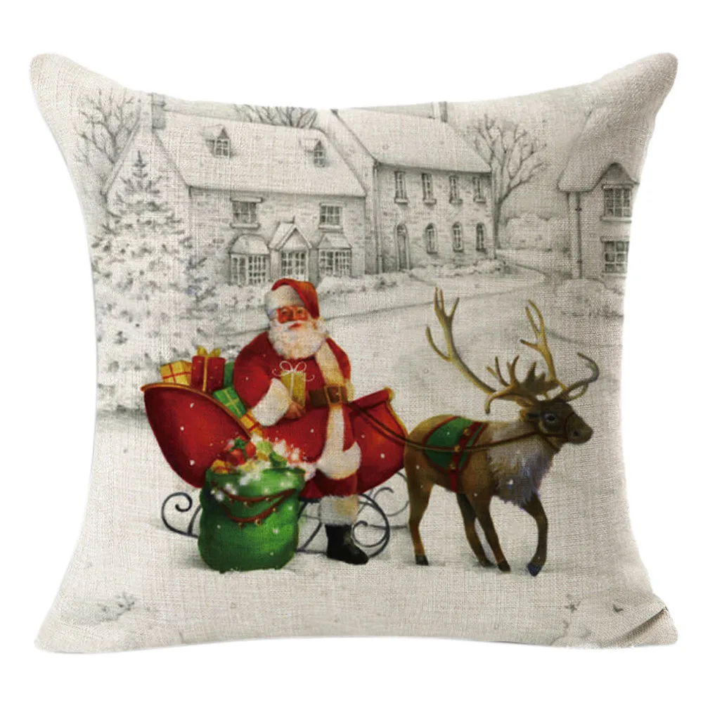 Рождественская подушка в форме Санта-Клауса чехол с принтом s наволочка для