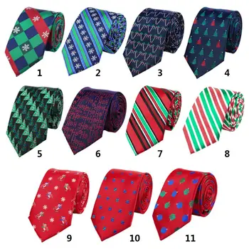 

Men Christmas Neckties Novelty Colorful Xmas Tree Santa Claus Printed Holiday