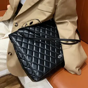 

Lattice Large Armpit bag 2020 Fashion New High quality PU Leather Women's Designer Handbag High capacity Shoulder Messenger Bag