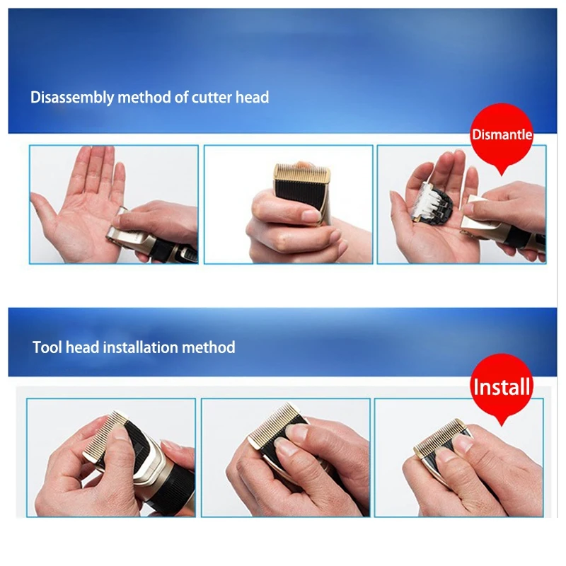 LBER Blade Nozzles Pet Clipper Blade Steel Cutter Dog Hair Trimmer Spare Head for Baorun 938 X1 X5 P3 P2 X7 P7 S1 T2 T3 C1