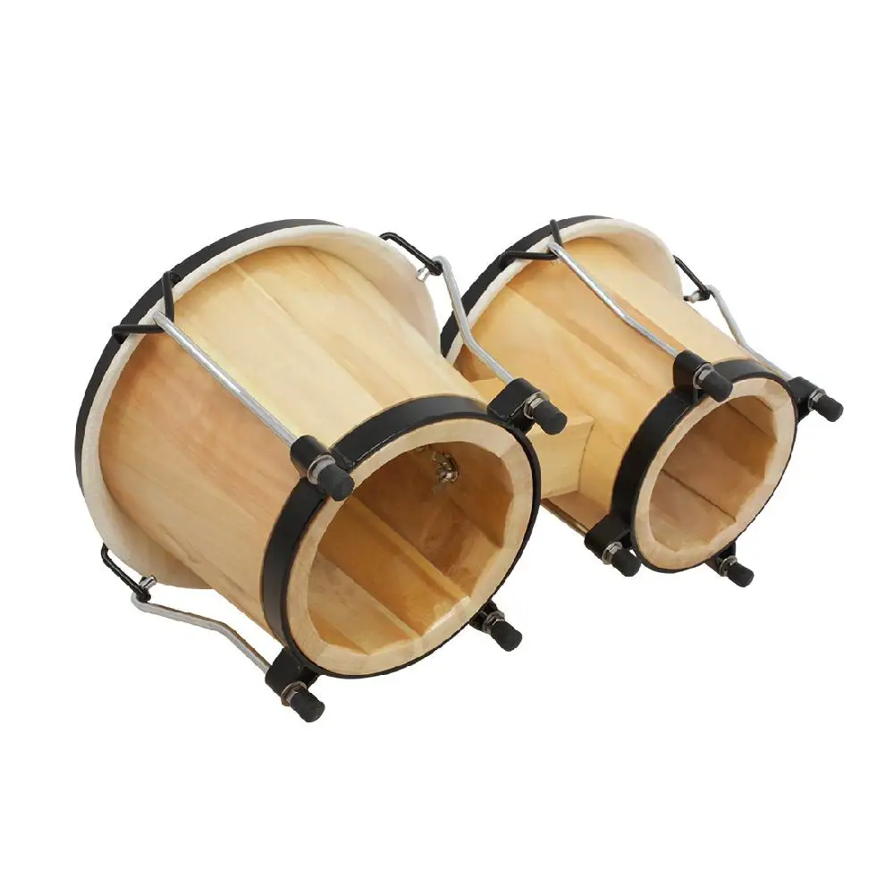 Деревянные африканские Bongos барабанные перкуссионные Музыкальные инструменты для раннего развития игрушки для ударных инструментов