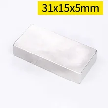 1/2/5/10pcs 31x15x5mm Rectangle Neodymium Magnets Rare Earth Magnet Block Strong Craft Magnets Permanent Magnet N35