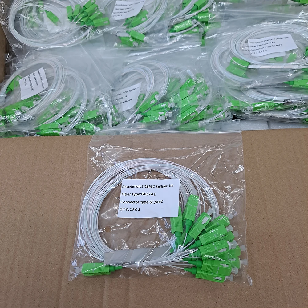 Высококачественный ПЛК-Сплиттер FTTH 1X16 SC/APC SC/UPC SM 0 9 мм G657A1 1 м волоконно-оптический