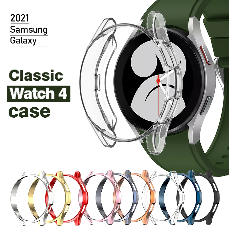 Funda de Tpu para Galaxy Watch 4,46mm 42mm,funda protectora de silicona para Samsung Galaxy Watch 4,Classic, Smart Watch Case