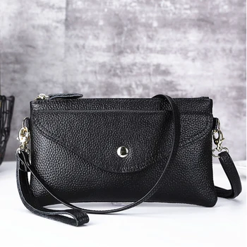 

Wmnuo New Cow Leather Women Messenger Bags Mobile Coin Purse For Female Clutch Small Handbags Wristlets Colorful Hot Sale