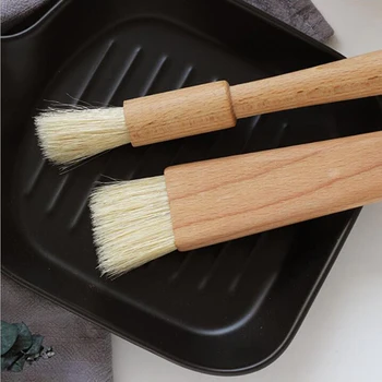 

Kitchen Brush Pastry Baking Brush Barbecue Oil Brush Kitchen Cooking Brush Round Handle Bristle BBQ Tools