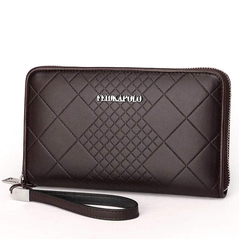 

Men Business Clutch Casual Leather Wallet Long Handbag Men's Cowhide Men's Bag Clutch Bag