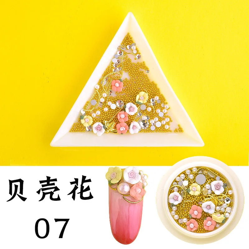 1 Box 3D Nail Art Decoration DIY Nail Decorating Accessories Metal Mixed Shapes Geometry Golden DIY Nail Art Tools,HJJHHJ - Цвет: 07