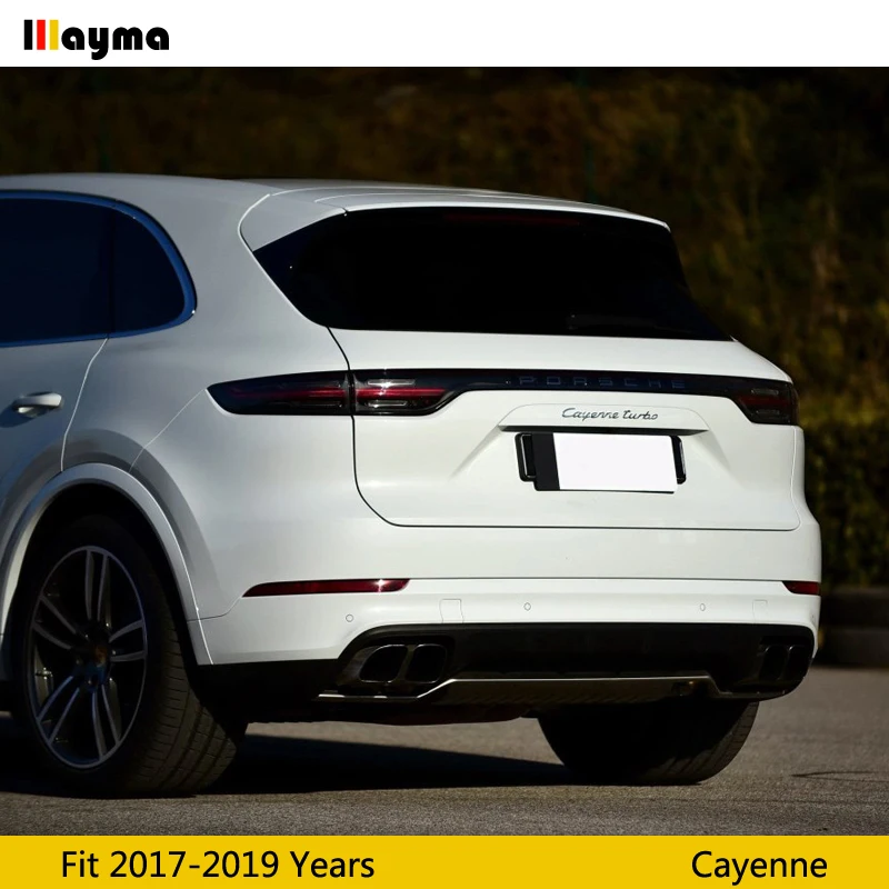 1 пара глушитель выхлопной трубы из нержавеющей стали для Porsche New Cayenne 2018