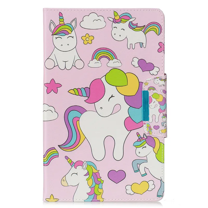 Wekays For Samsung Tab A6 10.1 Cartoon Unicorn Leather Case For Samsung Galaxy Tab A6 A 6 2016 10.1 T585 T580 T580N Cover Cases
