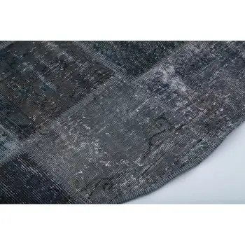 

152x152 Cm Grey Handmade Round Patchwork Rug-5x5 Ft