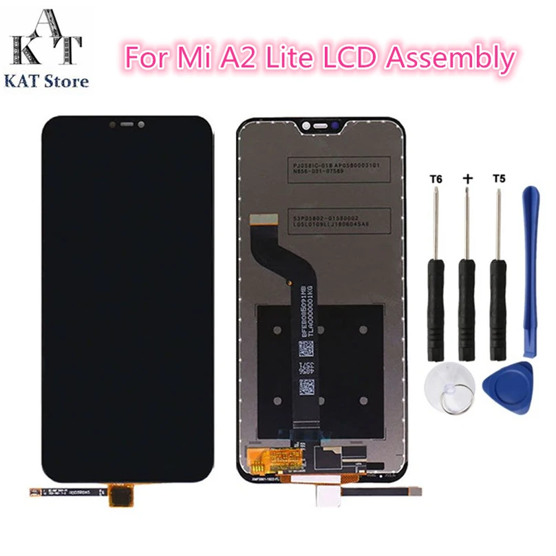ЖК-дисплей с сенсорным экраном 5 84 дюйма для Xiaomi Mi A2 Lite Redmi Note 6 Pro | Мобильные