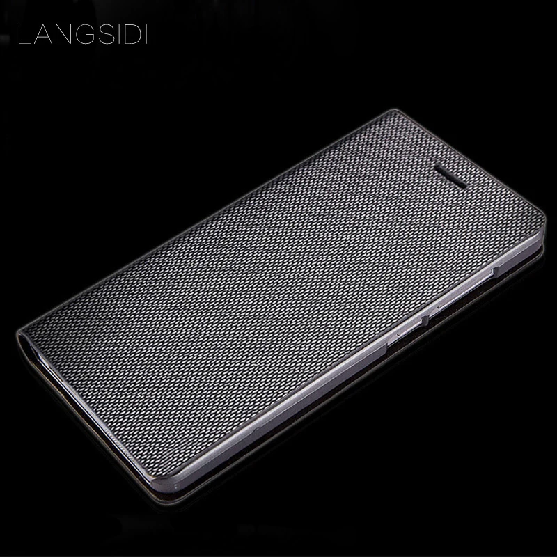 

LANGSIDI genuine leather Flip phone case For Samsung galaxy s9 a70 a50 a30 360 Protective handmade diamond Pattern fundas movil