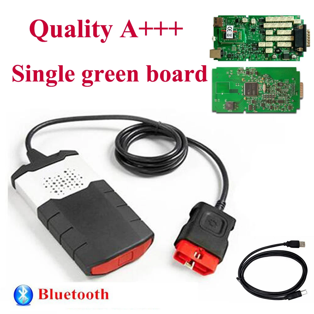 Одна зеленая плата pcb с bluetooth obd obd2 диагностический для delphis autocome ds150e cdp автомобиль