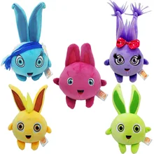 Lot de 5 jouets en peluche pour bébés filles, animaux en peluche doux, lapin heureux de dormir, dessin animé, cadeaux d'anniversaire