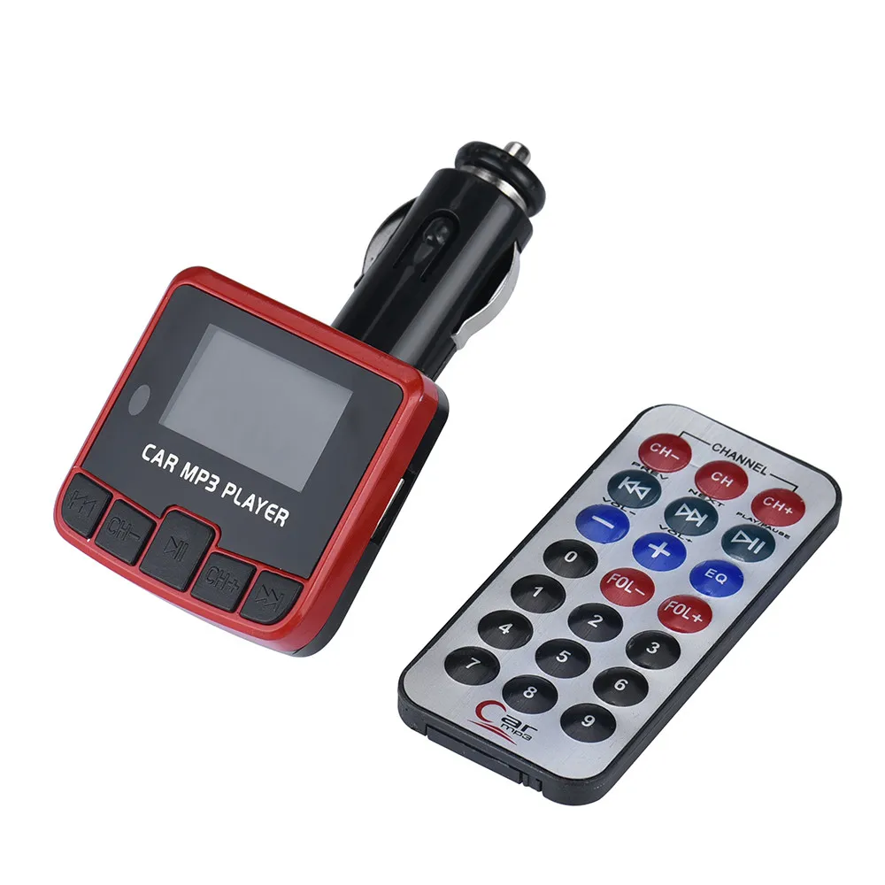 Автомобильный комплект MP3-плеер fm-передатчик беспроводной радио адаптер USB зарядное устройство Автомобильная электроника профессиональные Запчасти Аксессуары - Название цвета: Красный