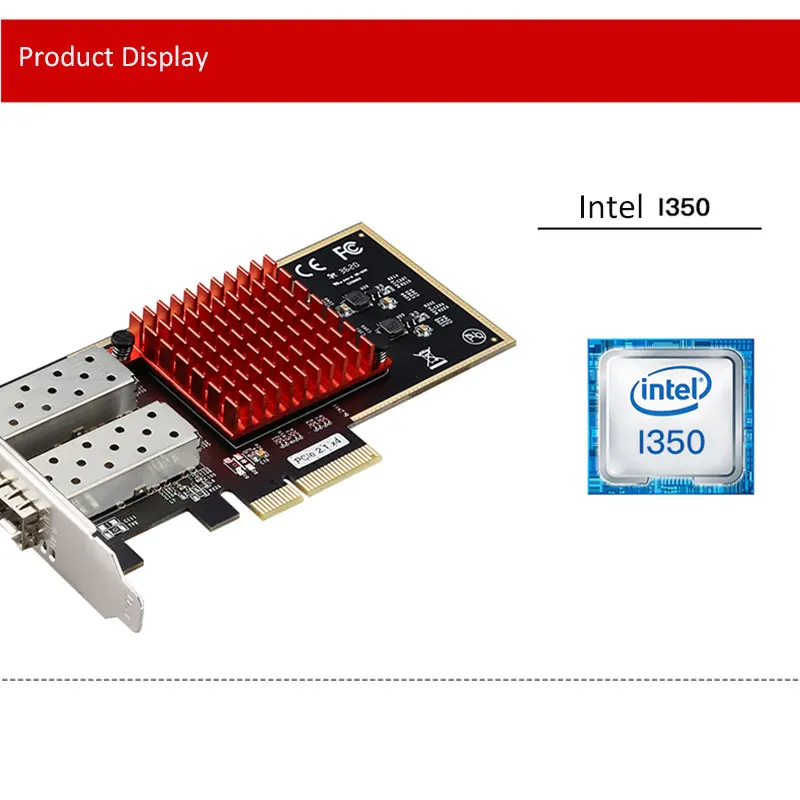 

Серверная карта с чипсетом Intel PCI-E2.1 X4, два порта, 1G, волоконная карта, интерфейс SPF, скорость передачи данных 10/350 Мбит/с