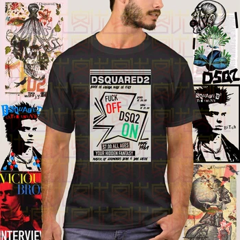 

New Dsq2 T-Shirt Short Sleeve Slim Fit Printed Logo Printed Tee Unisex Size S-4XL for Men Tops O Neck Cotton Tees Tops