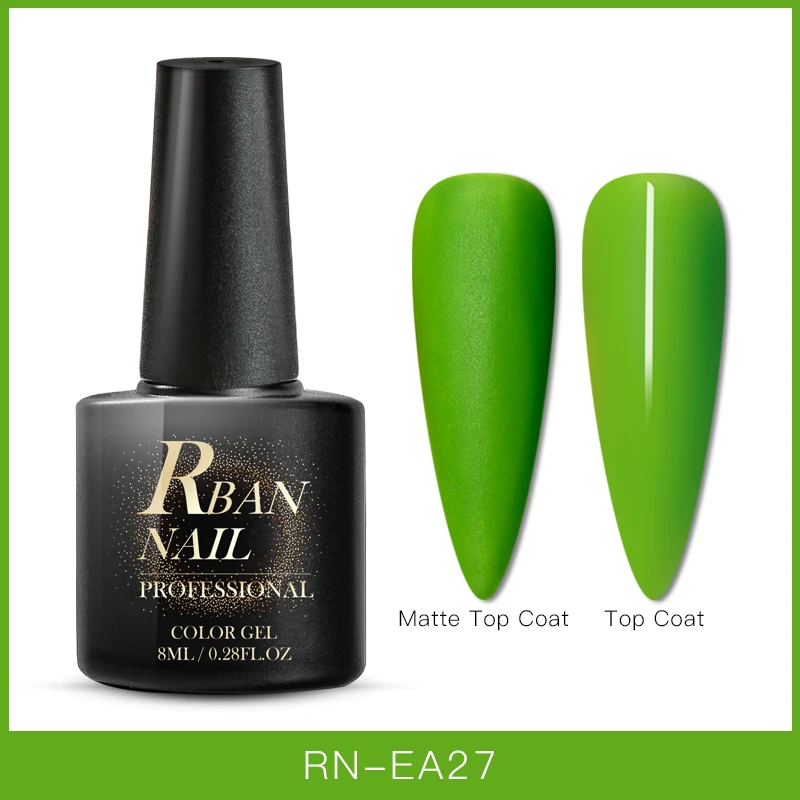 RBAN ногтей 8 мл матовое верхнее покрытие Цвет УФ-гель для ногтей гель Осенняя Серия полуперманентный замачиваемый лак для ногтей гель лак - Цвет: HHS07830