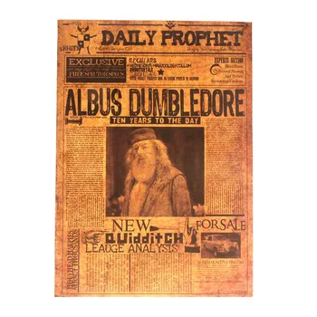 

Albus Dumbledore Principal Vintage Retro Kraft Poster Classic Movie Wall Stickers Daily Prophet Decoration naklejki