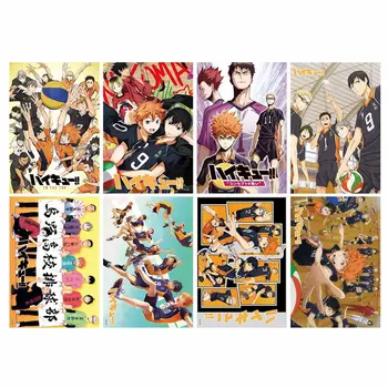 

8Pcs/Set Haikyuu Shoyo Tooru Koushi Wakatoshi Ryunosuke Anime Manga Wall Poster Scroll