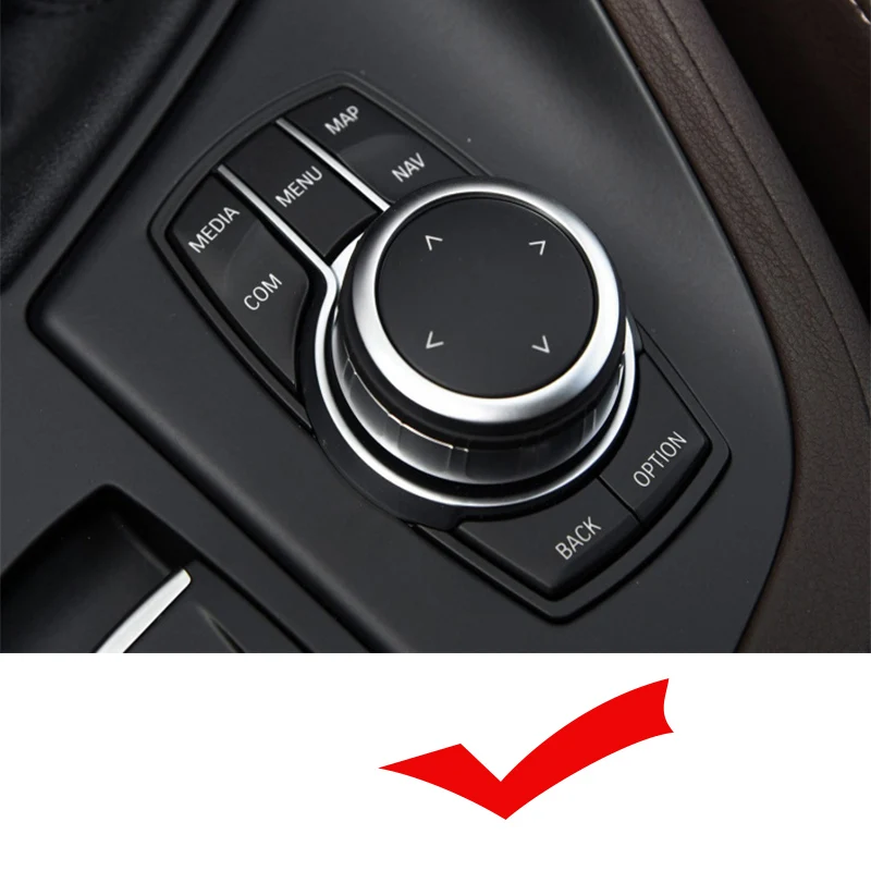 Car Styling Multimedia Buttons switch frame Cover Stickers panel for BMW 1 2 Series X1 F48 F52 F45 f46 Interior Auto Accessories