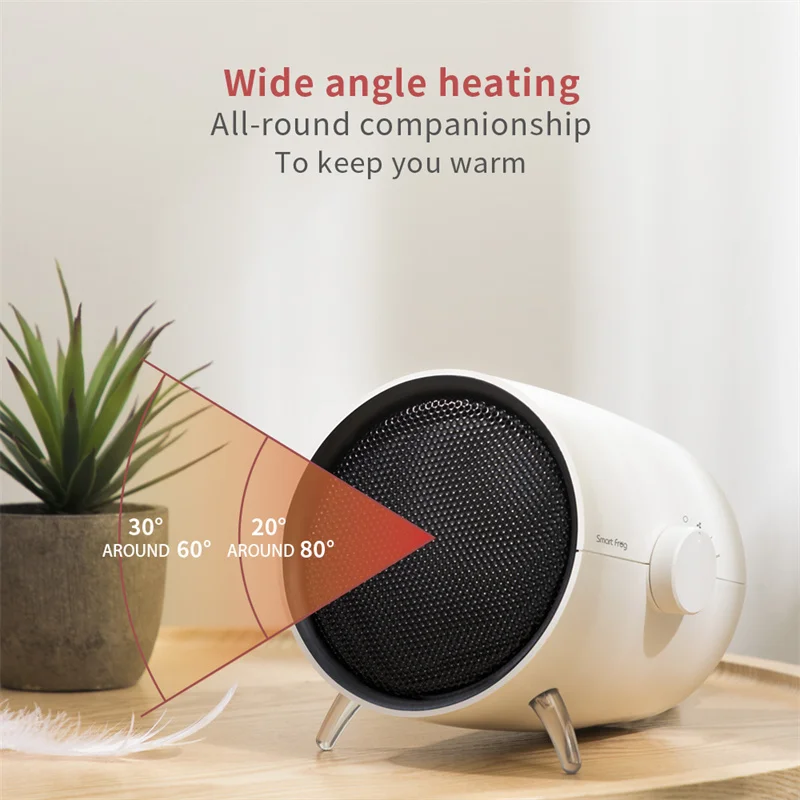 Mini Heater Fan Portable Personal Desktop Tip-over Overheat Protection PTC Home Office Indoor Use Ceramic Heating QN02
