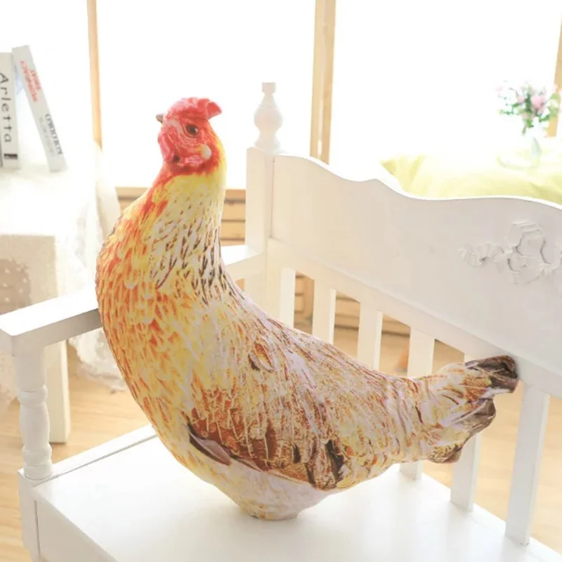 

New Hot 1pc 25cm Huggable Simulation Chicken Plush Pillows Staffed Animal Plush Toy Creative Gift Doll Home Decoration Kids Toys