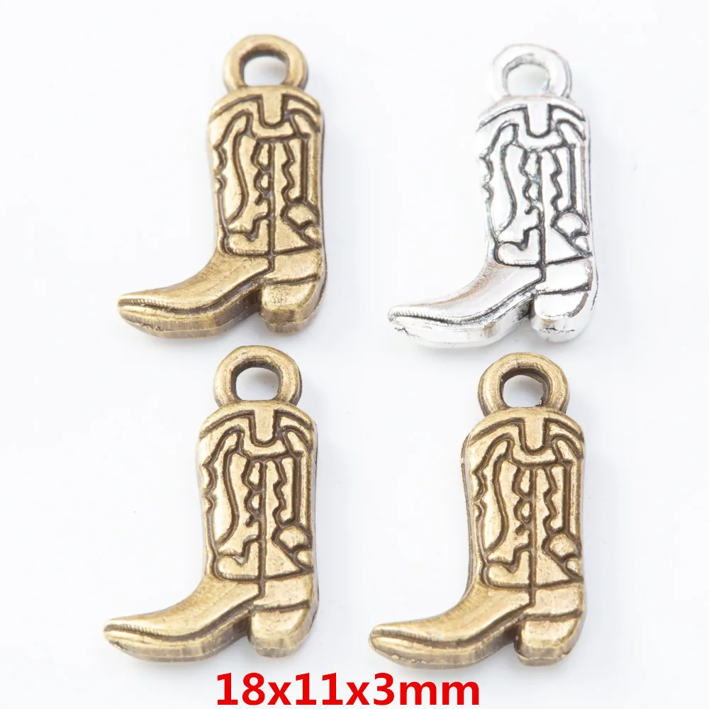25pcs Vintage boot zinc alloy charms pendant for DIY Bracelet Necklace