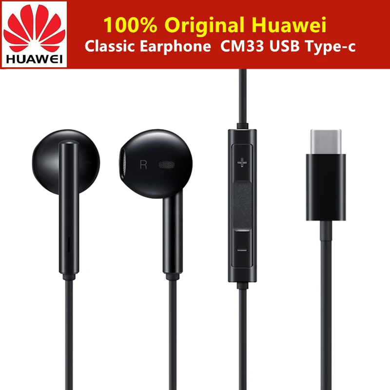 Оригинальные Классические наушники Huawei CM33 наушники-вкладыши с разъемами типа C