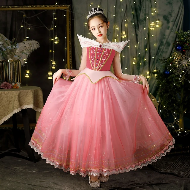 Disney Fancy Aurora Princess Girls Dresses Christmas Halloween Party  Cosplay Costume For Kids Sleeping Beauty Dress Up Clothing - Kids Cospaly  Dresses - AliExpress