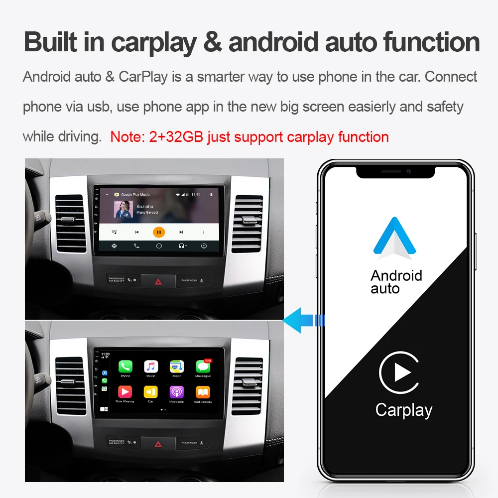 US $177.46 EBILAEN Car Multimedia Player For Mitsubishi Outlander Xl 20052014 Android 100 Autoradio GPS Navigation DSP IPS Headunit 4G