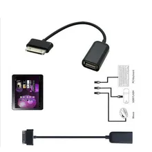 USB хост-кабель OTG адаптер для Samsung Galaxy Tab 2 10,1 8,9 7 Note N8000 P3110 P5100 P5100 P7510 P7500 P7300 P7310 P1000 P6800