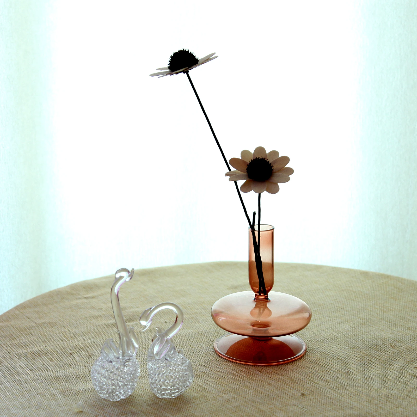 HeatResistant Crystal Glass Candle Holder Amen Crystal