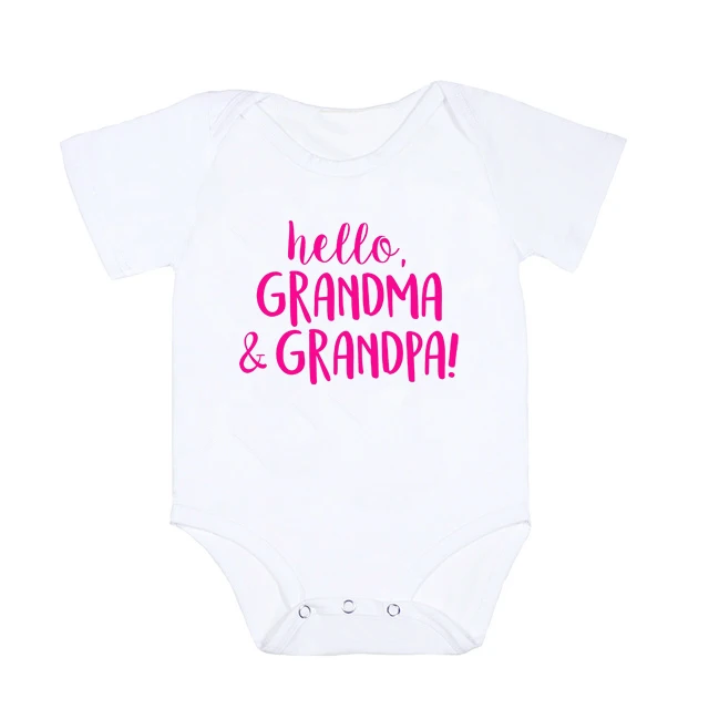 hello grandma and grandpa onesie