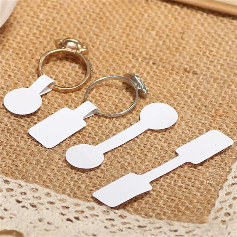 50/100Pcs Blank price tags necklace ring jewelry labels paper stickers HU 