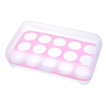 

15 Grid Cells Eggs Container Storage Kitchen Refrigerator Fresh Box Storage Case Multifunctional Crisper Food Container Hot Sale
