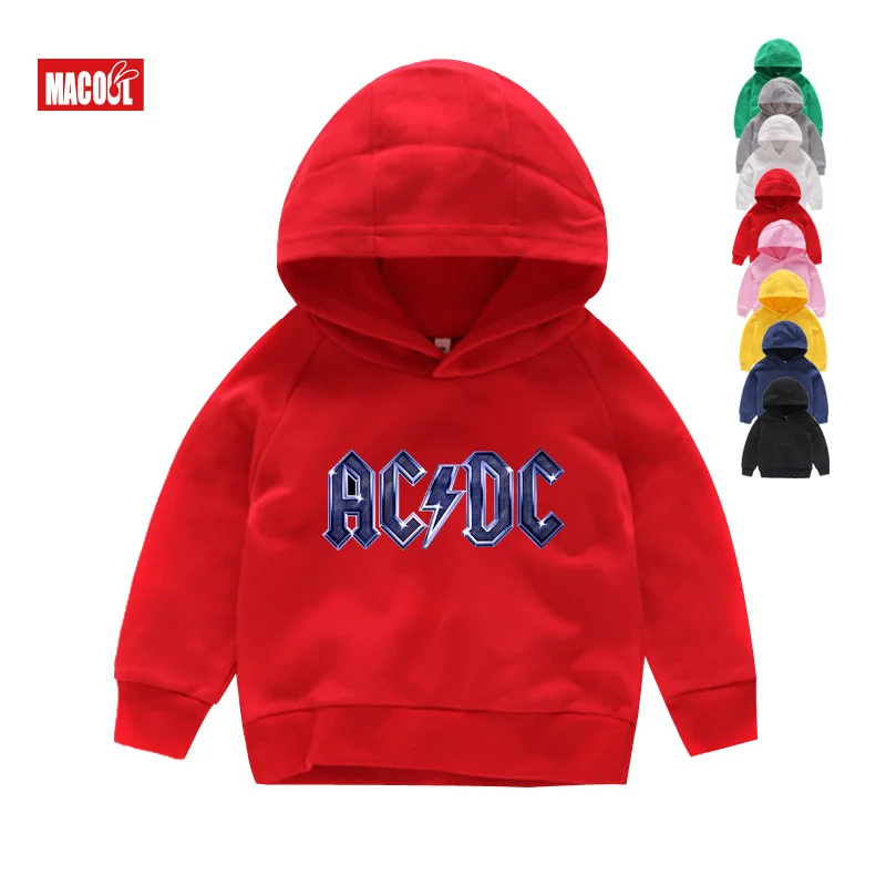 Крутые толстовки с капюшоном; Детский свитер; ACDC для мальчиков и девочек; модная одежда; пальто для девочек; свитер для маленьких девочек; худи; детская одежда для маленьких мальчиков