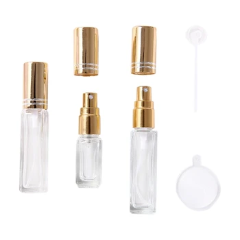 

2Pcs 10Ml Travel Portable Glass Perfume Bottle Spray Bottles Sample Empty Containers Atomizer Mini Refillable Bottles