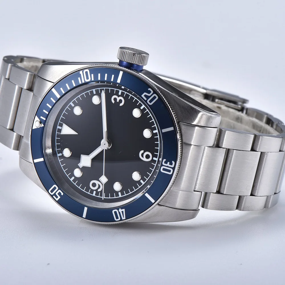 Schwarz Bay Watch Men Luxury Brand Automatic Mechanical Watch Military Sport Swim Clock Stainless Mechanical Watch Men N-015
