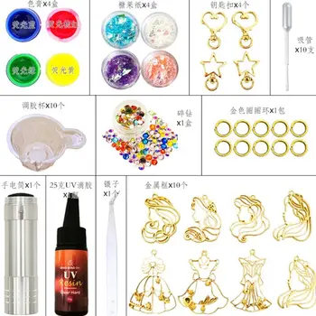 

Silicone Casting Molds Tool Set DIY Epoxy Crafts Jewelry Pendants Necklace Keychain Making Material