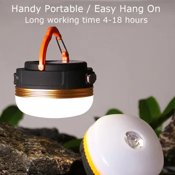 

Camping lamp with Flashlight LED 3W 5W Portable Work Light USB recharging battery lantern Multi Function Camping Light
